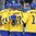 GANGNEUNG, SOUTH KOREA - FEBRUARY 15: Sweden's Par Lindholm #17 celebrates with Linus Omark #67 and Simon Bertilsson #15 after scoring a first period goal against Norway during preliminary round action at the PyeongChang 2018 Olympic Winter Games. (Photo by Andre Ringuette/HHOF-IIHF Images)

